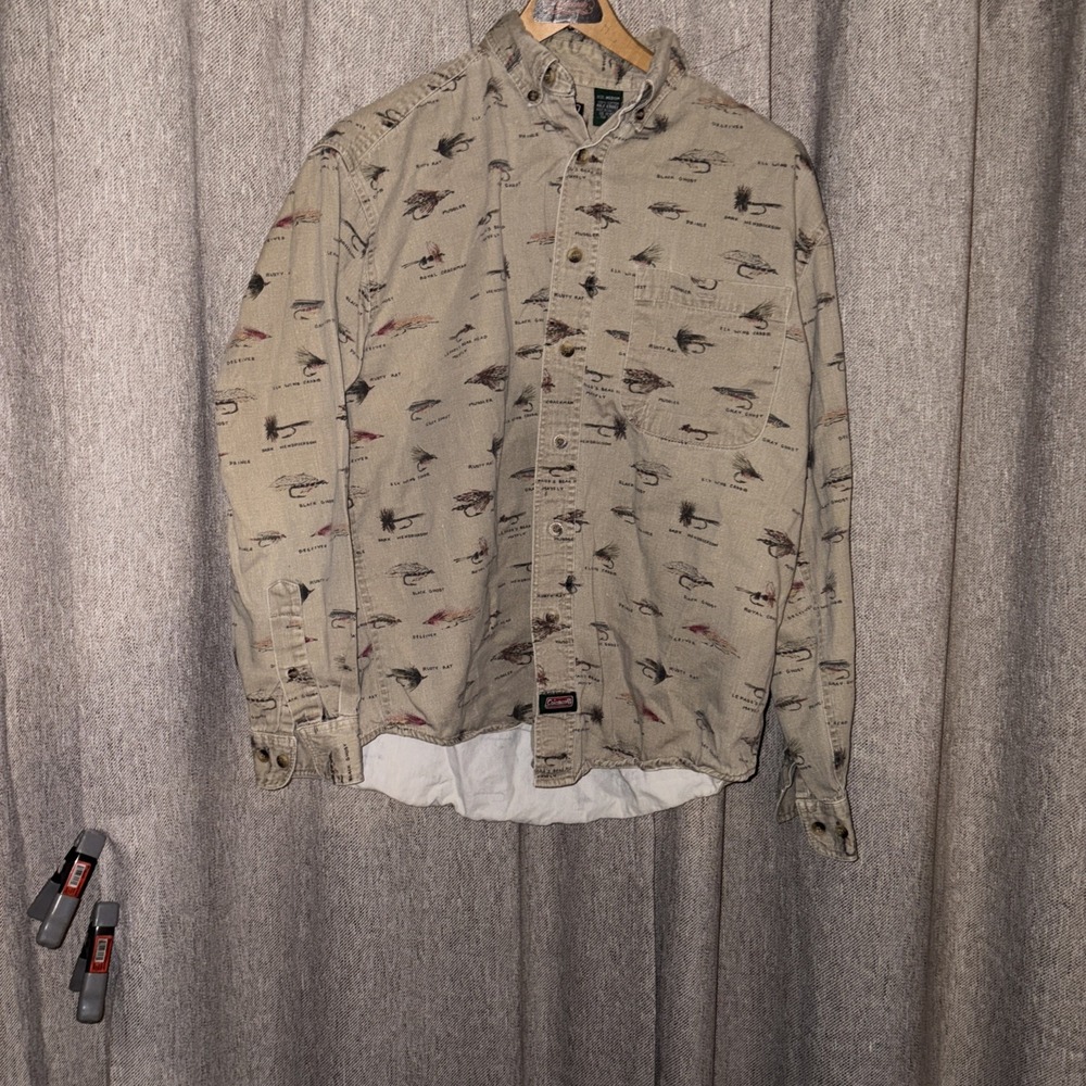 90s Coleman‎ Fishing Button Up Medium
